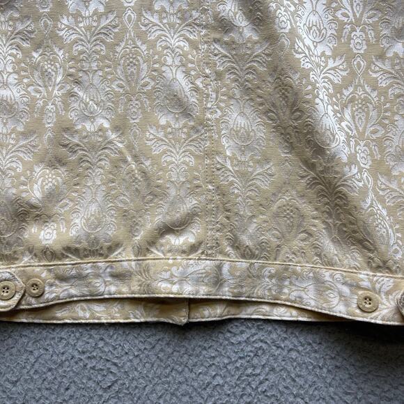 Vintage Bill Blass Jacket Shirt Womens Medium Beige Button Up - Picture 16 of 16